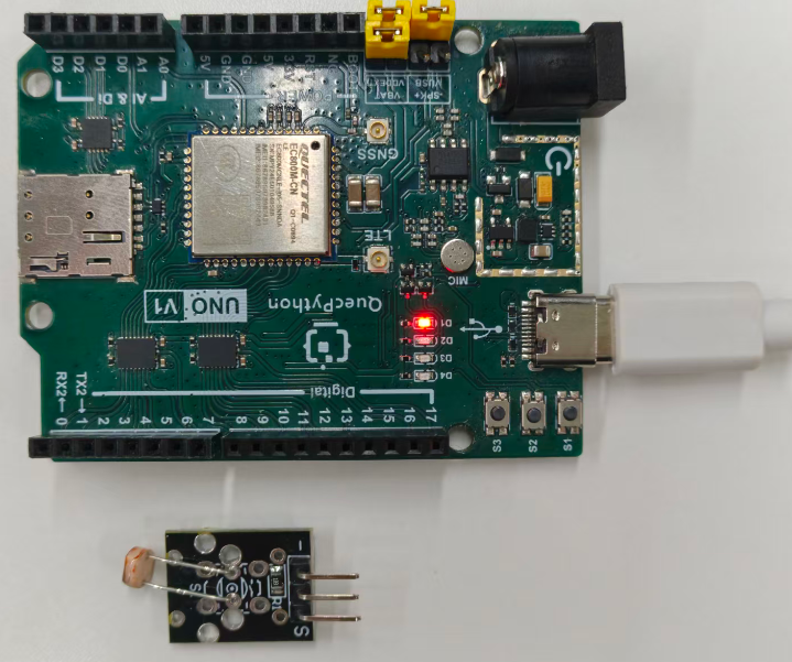 初学者视角体验：【EC800X Duino 开发板】传感器体验-光照传感器